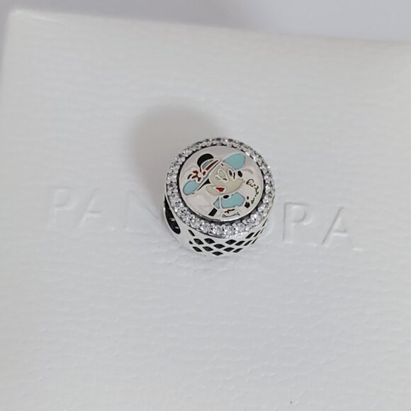 Pandora Disney Riviera Resort Button Charm Bracelet Pendant S925 Silver with box - Picture 6 of 6